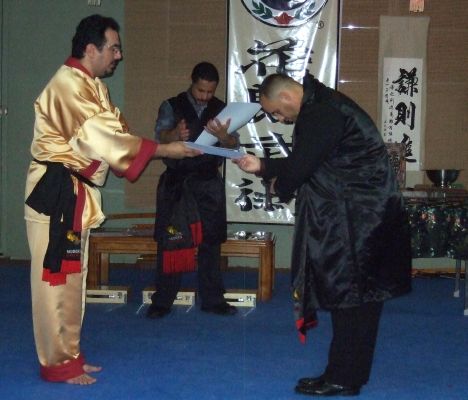 Awarding Dan Rank Certificates